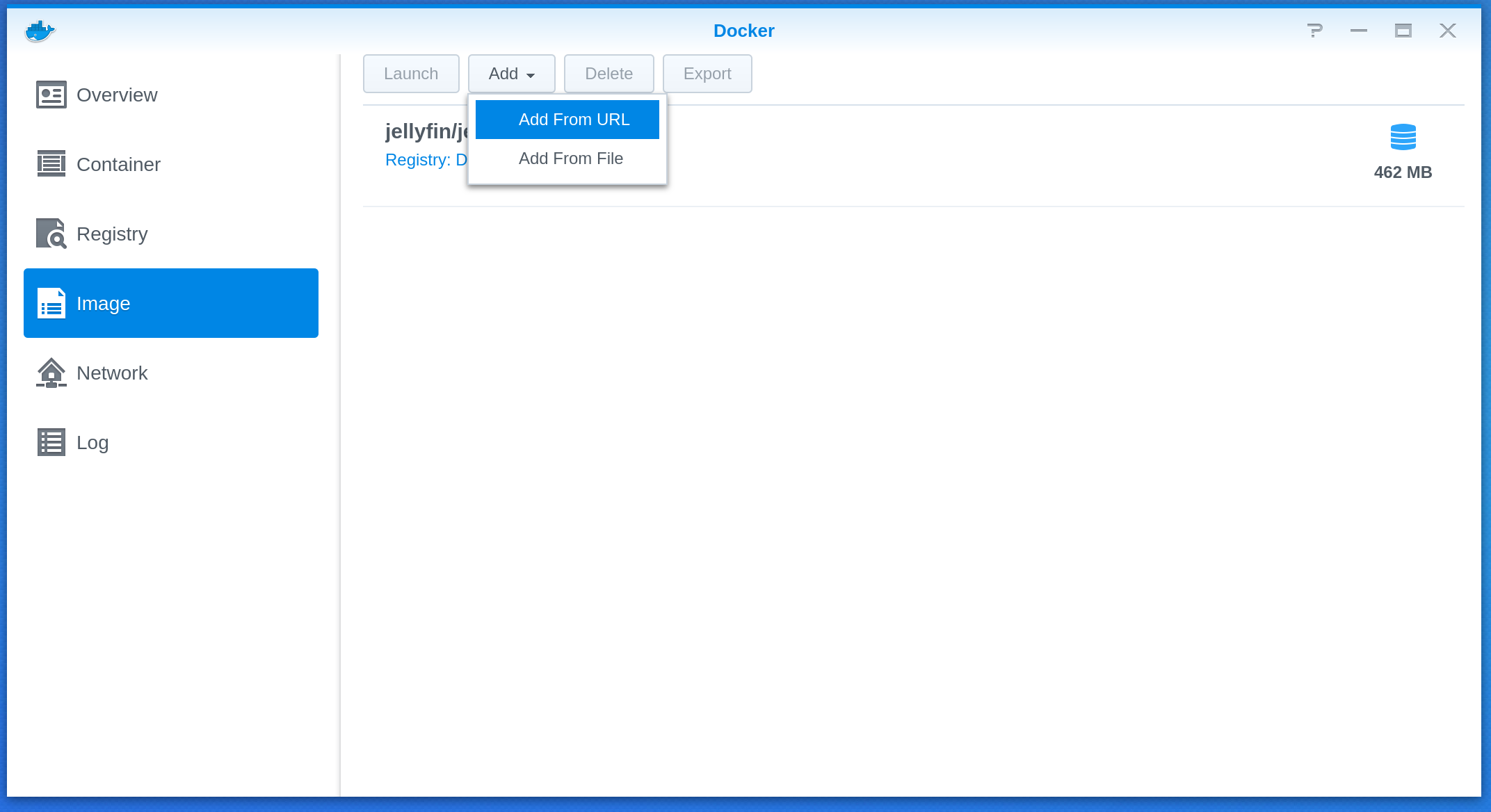 Docker image add from url