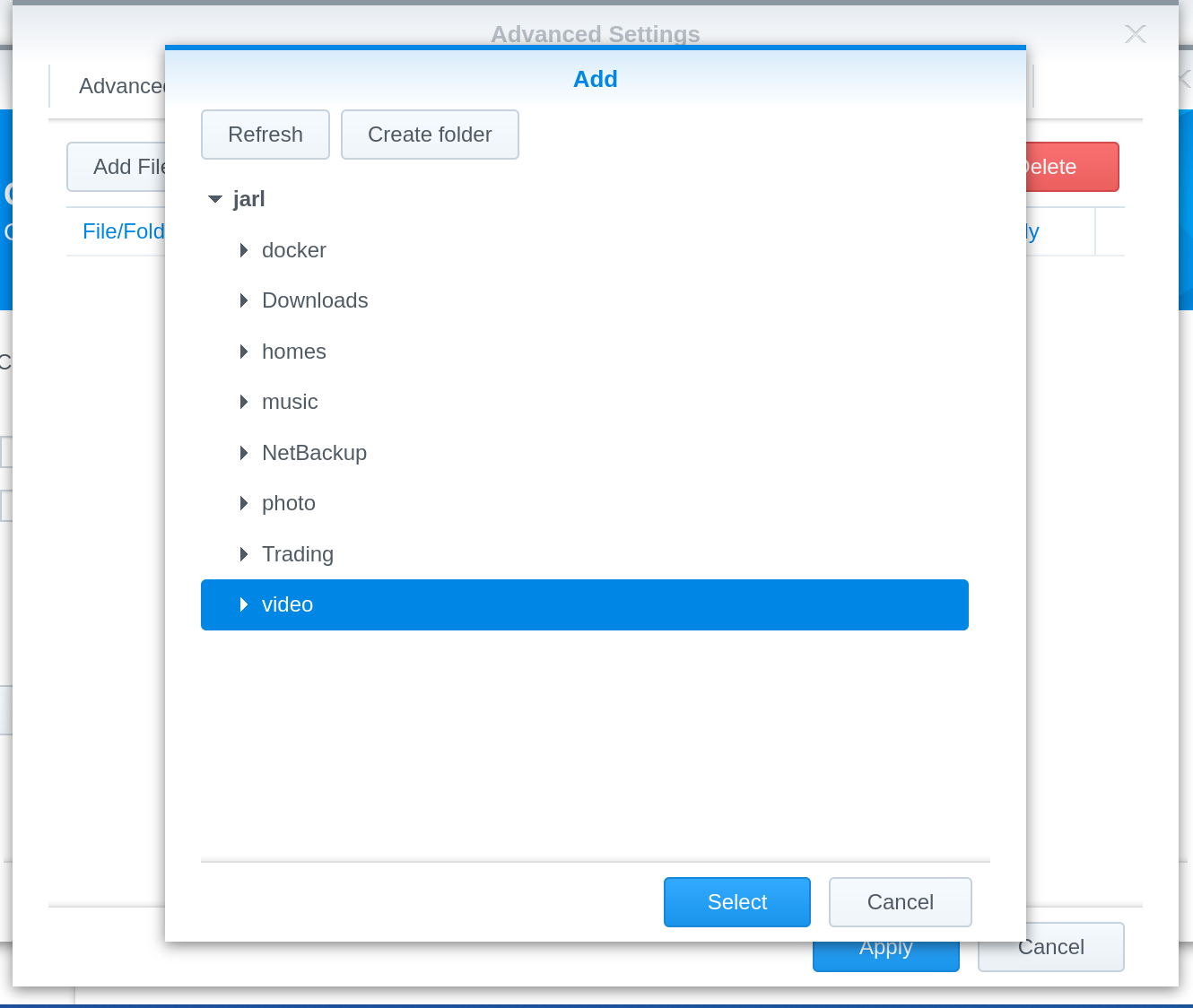 add mounts window